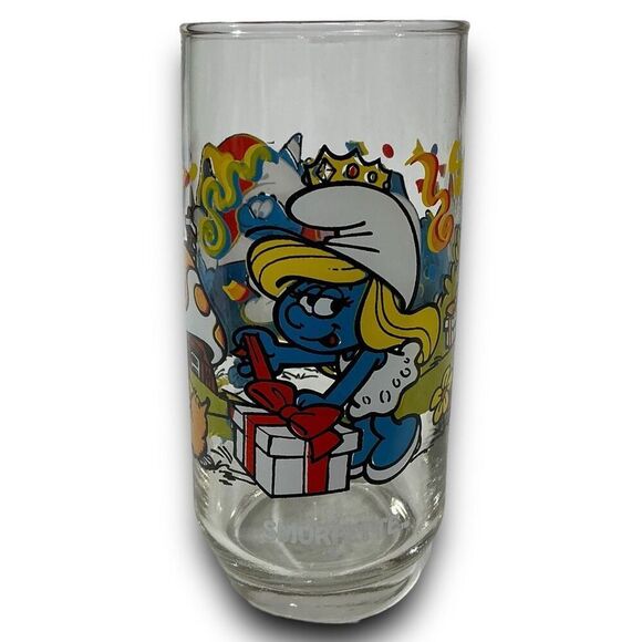 Hardees Smurfette Christmas Glass - Picture 9 of 9